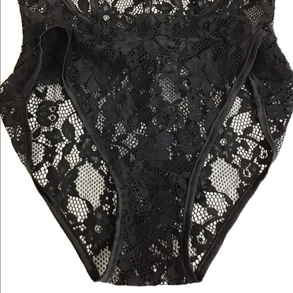 Lovers+Friends Black Mesh Second Nature Lace Body Suit Size S - Picture 7 of 12